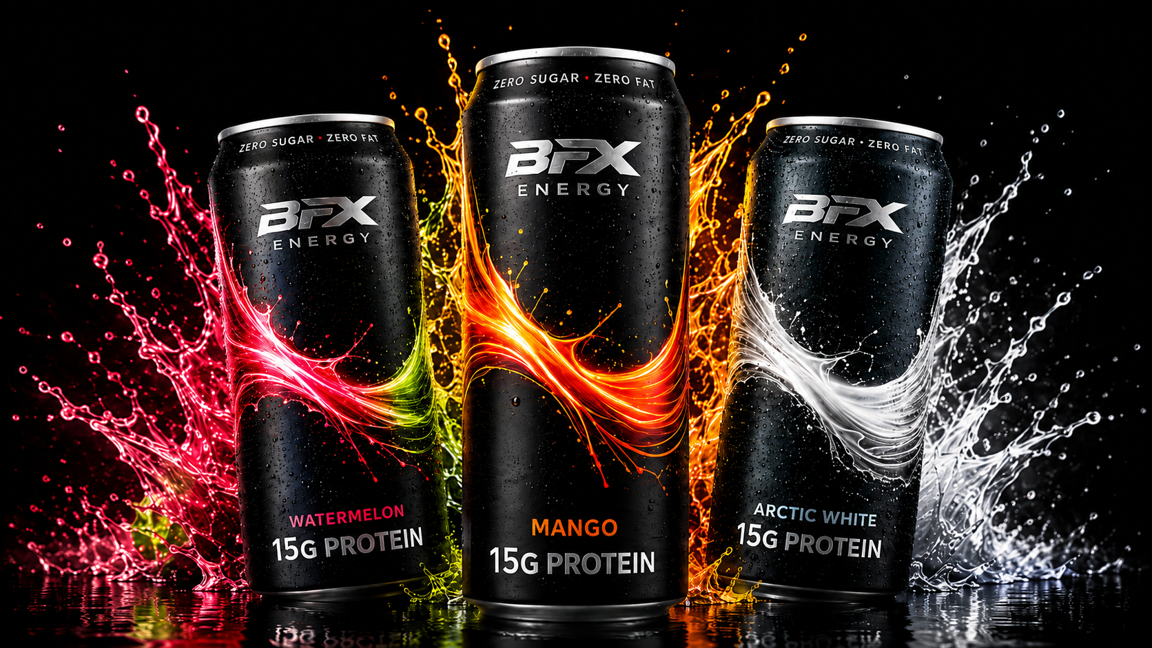 BFX Energy Drinks - Watermelon, Arctic White, Mango
